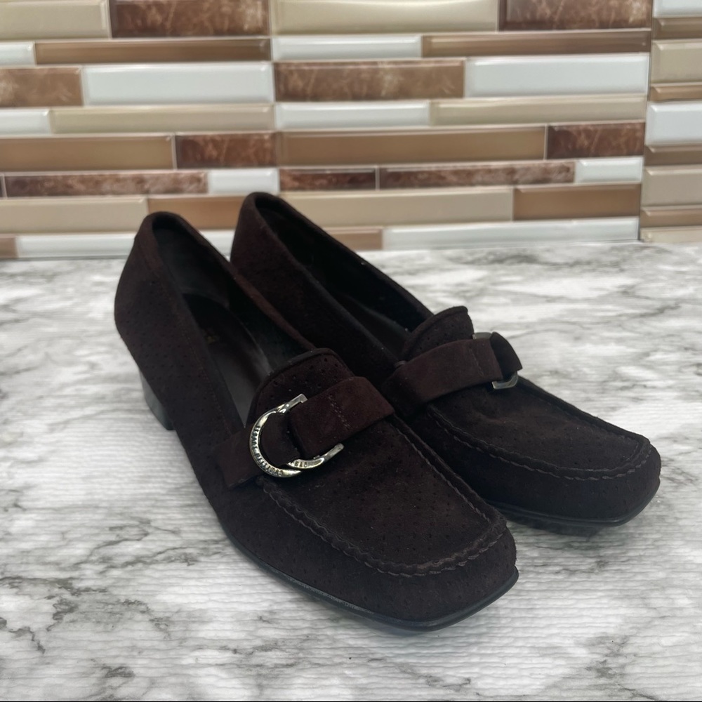 Stuart Weitzman Brown Heels | Classic Leather Pumps | Timeless Designer Work & D